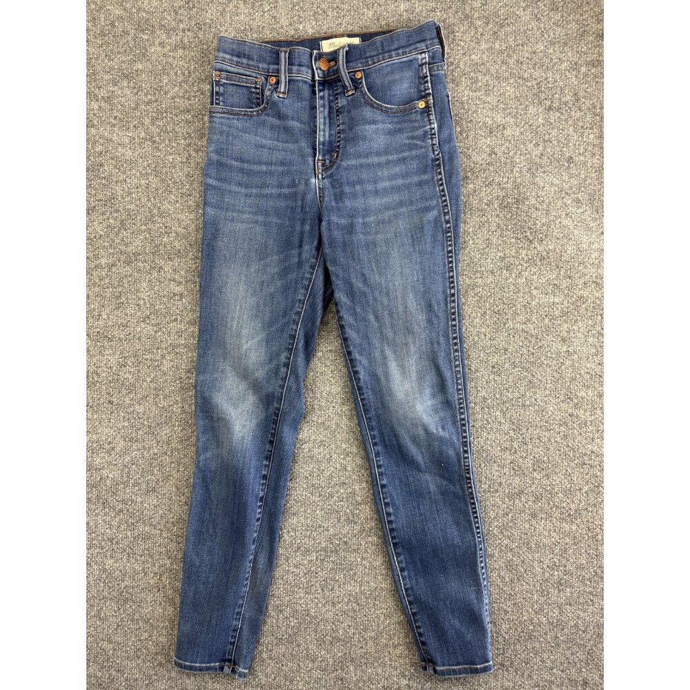 Madewell Jeans Womens 25 Blue High-Rise Skinny Stretch Denim Classic 10 Inch